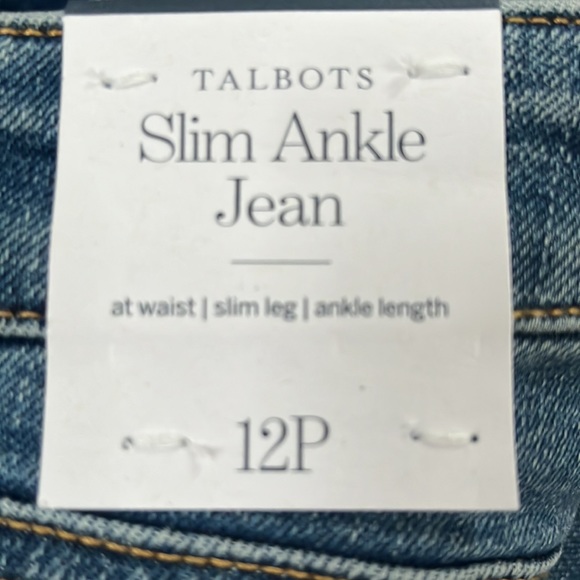 Talbots NWT woman’s 12P slim ankle jeans - Picture 7 of 7